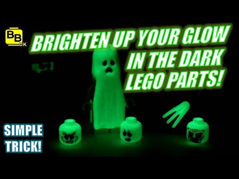 BRIGHTEN UP YOUR GLOW IN THE DARK LEGO PARTS!! EASY TRICK!! Video