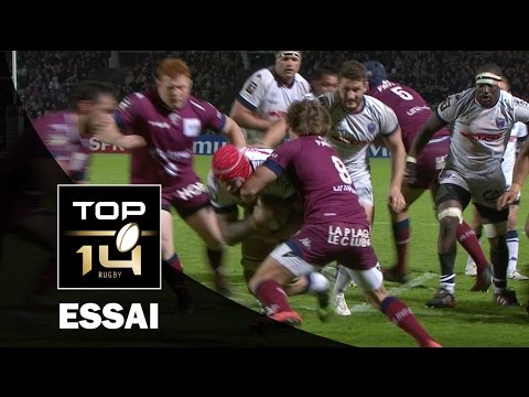 TOP 14 ‐ Essai Ali MULDOWNEY (FCG) – Bordeaux-Bègles-Grenoble – J20 – Saison 2016/2017