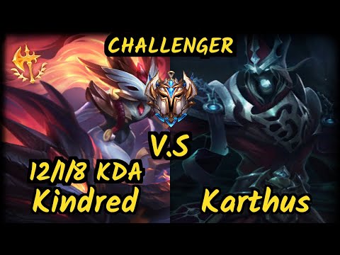 Score (KINDRED) vs KARTHUS - 12/1/8 KDA JUNGLE CHALLENGER GAMEPLAY - KR