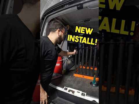 New glass rack install on this van…#shorts #work #van #autoglass #windshield