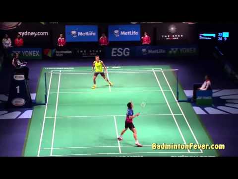 Badminton Highlights - Simon Santoso vs Lin Dan - Australian Open Finals 2014