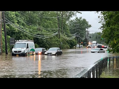 Storm Submerges Cars on Rt. 303 in Orangeburg (6/8/2021)