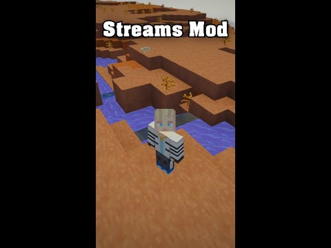 Minecraft • Realistic River Flow. Streams Mod #Shorts