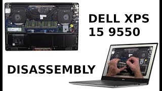 DELL XPS 15 9550 Take Apart Base Disassembly How to disassemble