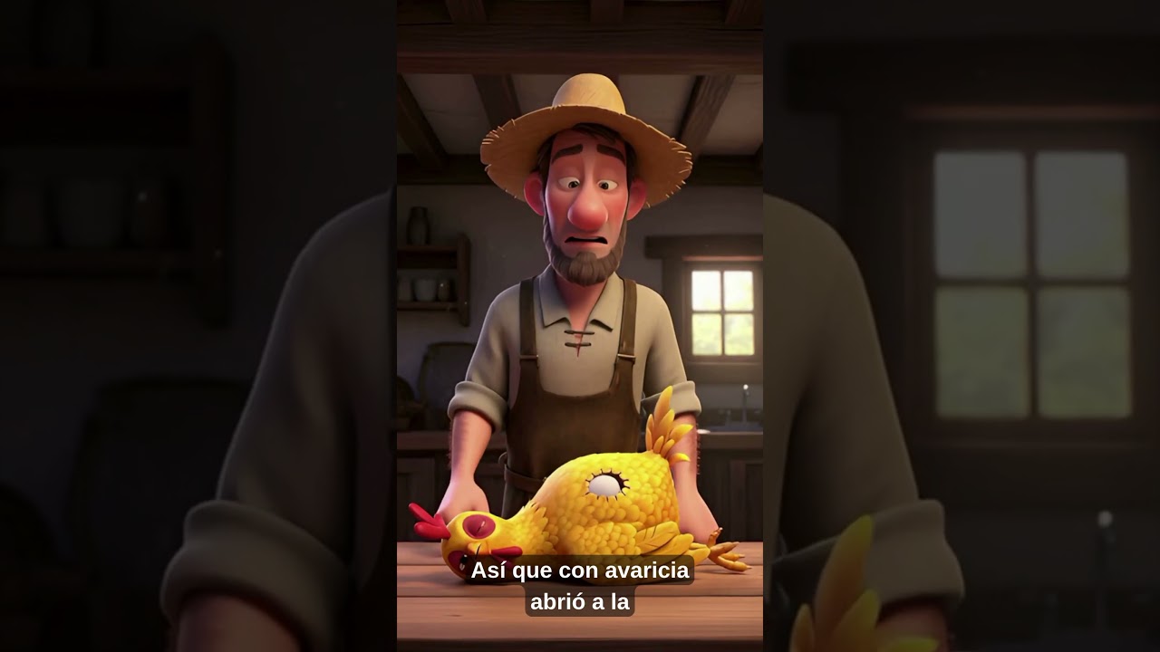 Fábula: 🐔🥚 La Gallina de los Huevos de Oro | Fábulas | Cuentos infantiles