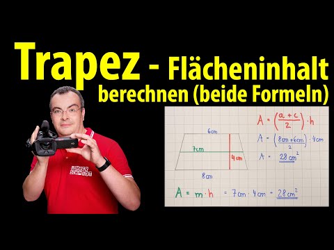 Trapezoid - Calculating the area (both methods) - simply explained by teacher Schmidt