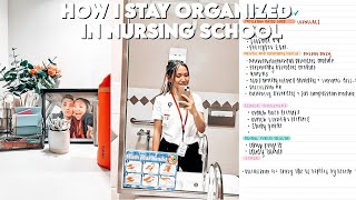 HOW I STAY ORGANIZED IN NURSING SCHOOL | advice, tips, + tricks!