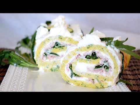 ROTOLO FRITTATA DI PATATE E ZUCCHINE Farcito Con Prosciutto e Rucola