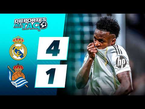 ✅ El REAL MADRID goleó 4-1 a la REAL SOCIEDAD y es LÍDER de LA LIGA hasta que juegue BARCELONA