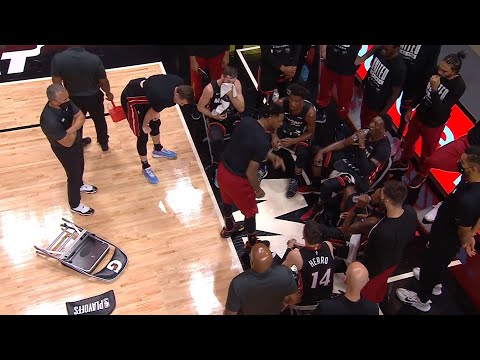 Udonis Haslem Throws Chair & RIPS into Heat Team During Timeout