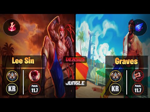 Challenger LEE SIN [Electrocute] (Jungle) VS  GRAVES - Challenger KR Patch 11.7