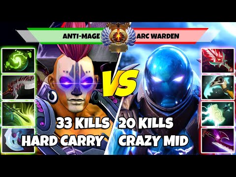 ANTI-MAGE (Carry) vs ARC WARDEN (Mid) - Epic Battle Of Immortal Rank Dota 2 Players - Z Dota 2