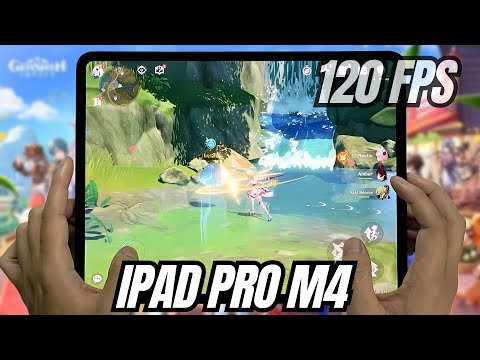 iPad Pro 13 inch 2024 test game Genshin Impact Max Graphics | Highest 120 FPS