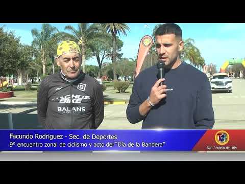 12 San Antonio de Litín: Se realizó el 9° encuentro de ciclismo y acto del "Dia de la Bandera"