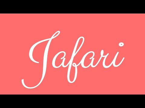 Learn how to Write the Name Jafari Signature Style in Cursive Writing