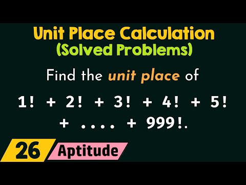 Unit Place Calculation Solved Problems
