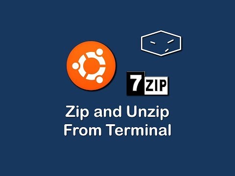 zip and unzip files from terminal using 7 zip in ubuntu