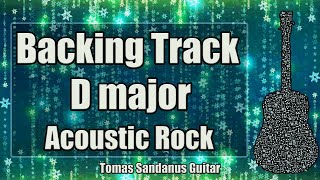 Video thumbnail of "D major Backing Track - Acoustic Slow Emotional Rock Guitar Jam Backtrack"