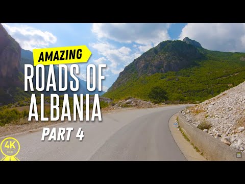4K Beautiful Roads of Albania - Scenic Drive Video for Treadmill Training | Indoor Cycling - Part #4