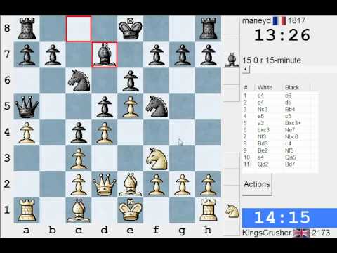 Chess World.net: LIVE Rapid #119 vs maneyd (1817) - Francese: Winawer, avanzata (C19) (Chessworld...