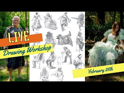 LIVE Costumed Figure Drawing Workshop - February 26th