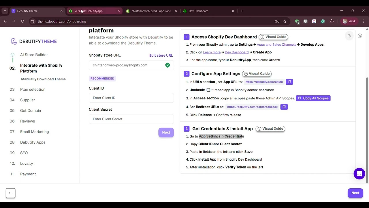 Shopify Custom App Setup Tutorial (Debutify Integration Guide for Beginners)