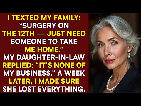 I Needed My Family After Surgery. My Daughter-in-Law Said “Not My Problem.” A Week Later...