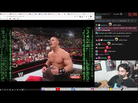 HasanAbi reacts to John cena body slam women wrestler
