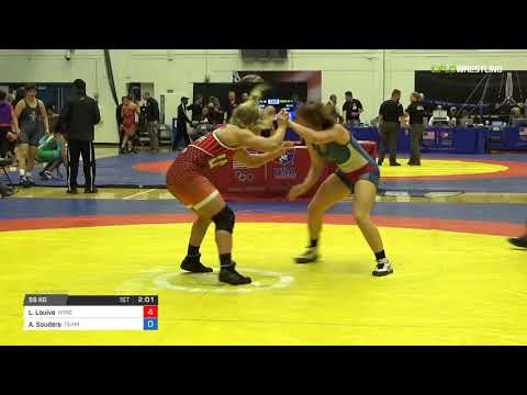 Women's Freestyle 59 RR Rnd 2 - Lauren Louive (NYAC) vs. Avery Souders (Team)