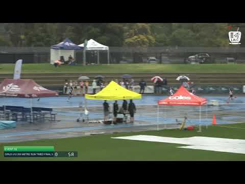 Girls U12 200m Timed Final 3: 2021 Commonwealth Bank State Track and Field Championships // LAVicTV