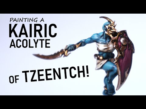 Painting BLUE Skin, on a Kairic Acolyte of Tzeentch!