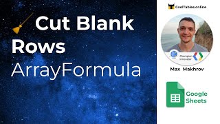 Filter Out All Blank Rows with a formula in Google Sheets