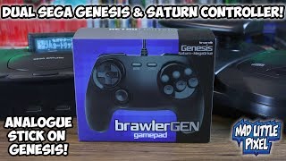 2 In 1 Sega Genesis & Saturn Controller From Retro Fighters! BrawlerGen Gamepad Review