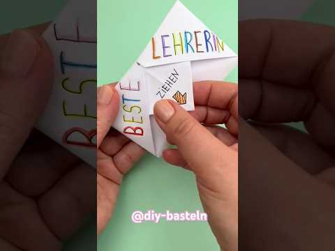 Basteln mit Papier: DIY Lehrerin Geschenk #shorts #basteln #lehrerin
