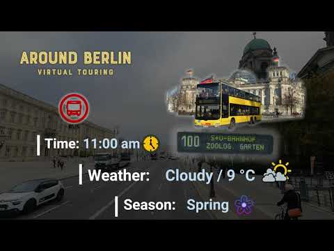 [4K 60] - 🎥 Around Berlin 🇩🇪 - BUS | 100 S+U Zoologischer Garden  | Original Sound | Virtual Touring