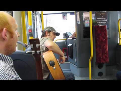 Little Glitches on the Busker Line bus at Tramlines 2010