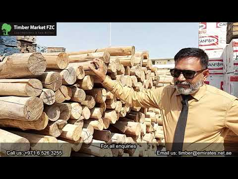 9 Feet Wooden Poles For Construction Use
