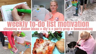 WEEKLY TO-DO LIST / SPEND THE WEEK WITH ME - SHOPPING, DINNERS, DIY'S, PARTY PLANNING, HOMEMAKING