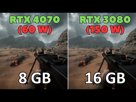 RTX 4070 (60W) vs RTX 3080 (150W) Gaming Benchmarks - ASUS ROG Flow X13 (2023) Laptop vs XGm eGPU