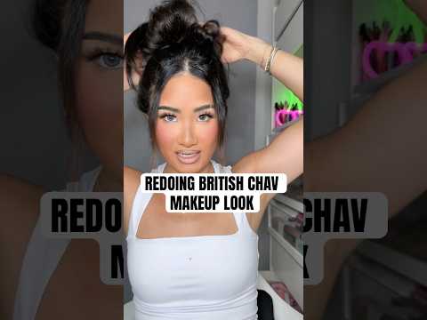 REDOING BRITISH CHAV MAKEUP LOOK! #makeupchallenge #CHAVMAKEUP #makeuptutorial