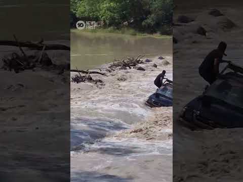 Two Men Stuck In Crocodile-Infested River In Australia | 10 News First