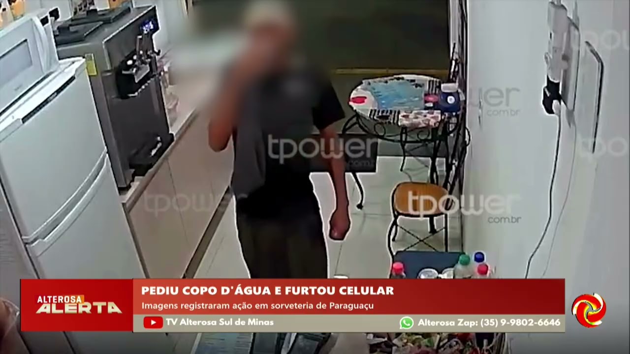 Homem furta celular dentro de sorveteria em Paraguaçu