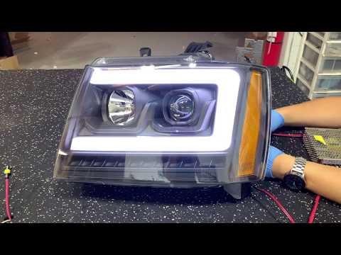 Chevy Tahoe Aftermarket Headlight Projector Upgrade + Diode Dynamics Strips