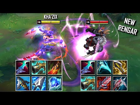 REWORK RENGAR vs KHA'ZIX FULL BUILD FIGHTS & Best Pentakills!