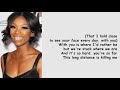 Long Distance By Brandy Lyrics