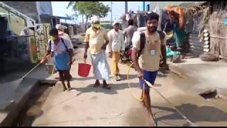 Covid 19 - Conducting Sanitizing in 2 villages by Dimilada, Srikakulam