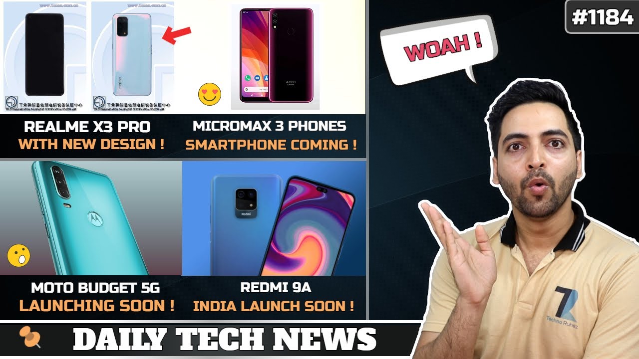 Moto Budget 5G Phone,3 New Micromax Phones,Realme X3 Pro New Design,Jio Debt Free,iPhoneOS #1184