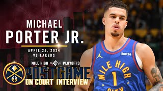 Michael Porter Jr. Full Postgame Three On Court Interview vs. Lakers 🎙