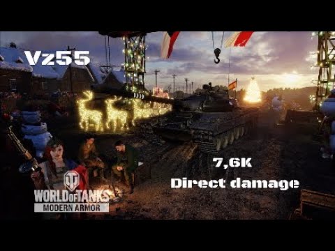 Vz55 in Gran muralla :7,6K direct damage :Wot console - World of Tanks