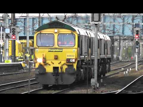 Class 66 Convoy at Doncaster 66602, 66610, 66603, 66601 With a 2 Tone